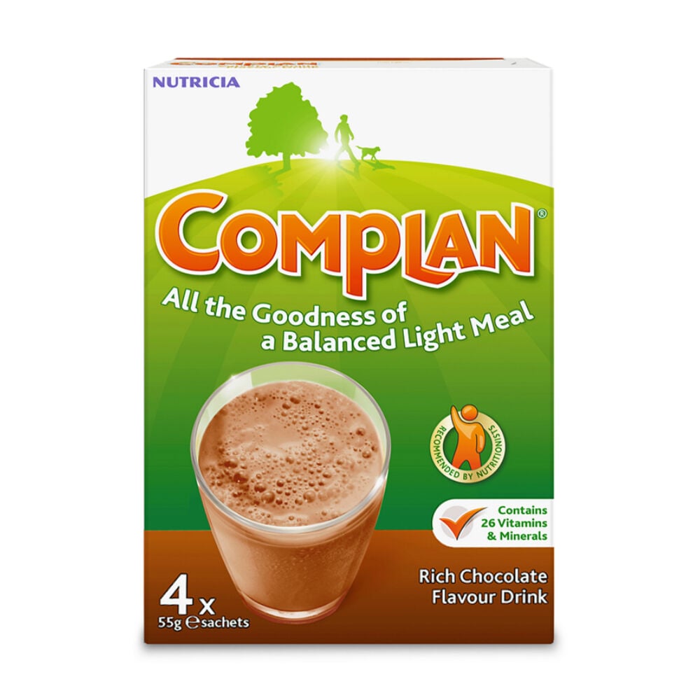 Buy Complan Shake Chocolate Flavour Sachets - 4 x 57g Online - My ...
